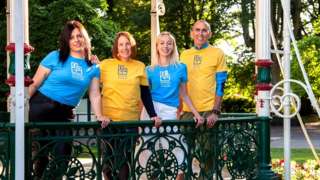 Swindon Welcomes Ukraine group standing in gazebo