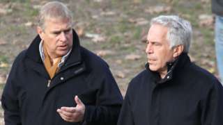 Prince Andrew, left, and Jeffrey Epstein in New York's Central Park