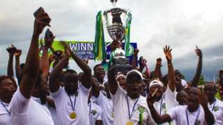 Bo Rangers celebrate winning the Sierra Leone Premier League title