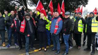 Sharon Graham, Unite's general secretary, visited striking lorry drivers on Thursday