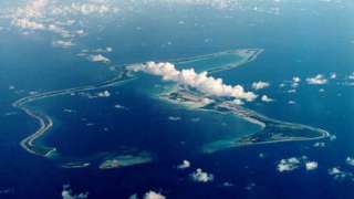 Diego Garcia, the largest of the Chagos Islands and a joint UK-US military base