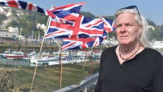 Jeremy Davis with his Union flags