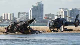 Wreckage from Gold Coast helicopter crash