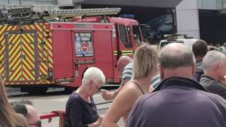 Fire engine on site