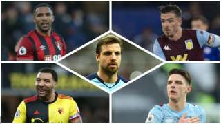 Callum Wilson, Troy Deeney, Tim Krul, Jack Grealish & Declan Rice