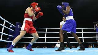 Women's boxing match