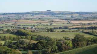 The slopes of Ilmington Down in Warwickshire, looking towards Brailes Hill