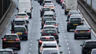 Traffic on the A13 in London