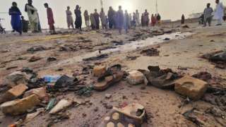 Local residents gather at the scene of a suicide bomb blast in Mastung, Balochistan, Pakistan. Photo: 29 September 2023