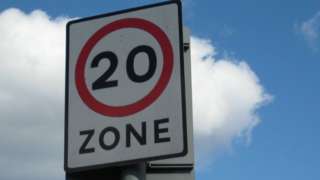 20mph road sign