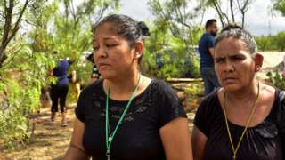 Relatives of 10 trapped miners in Sabinas, Coahuila state, Mexico. Photo: 25 August 2022