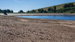 Drought-hit reservoir near Merthyr