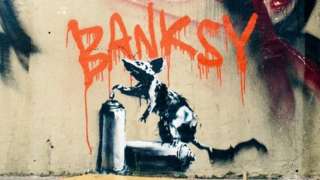 Banksy rat on the set of The Outlaws