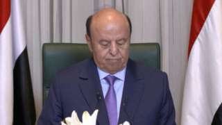 Yemeni President Abdrabbuh Mansour Hadi announces that he is transferring his powers to a new leadership council (7 April 2022)