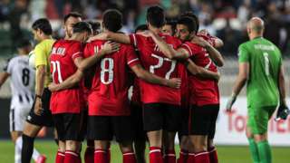 Al Ahly celebrate a goal against Entente Setif