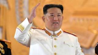 North Korean leader Kim Jong Un attends a nighttime military parade to mark the 90th anniversary of the founding of the Korean People"s Revolutionary Army?in Pyongyang, North Korea, in this undated photo released by North Korea"s Korean Central News Agency (KCNA) on April 26, 2022