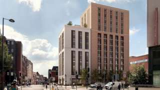 Part-eight story and part-twelve story tower block plans