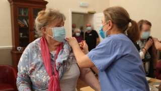 Nursing home residents in Shropshire receive the vaccine