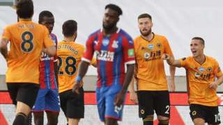 Wolves players celebrate