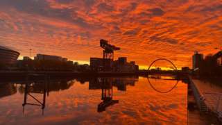 Red sky, Glasgow