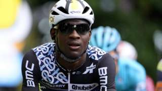 Nic Dlamini of South Africa and Team Qhubeka NextHash