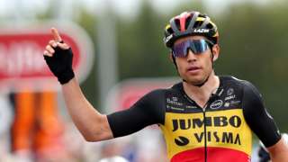 Wout van Aert wins stage six of the Tour of Britain