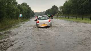Flooding on A77