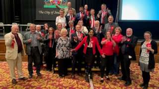 Labour councillors celebrating their victory in Southampton