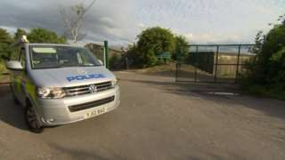 Police can outside a water treatment works