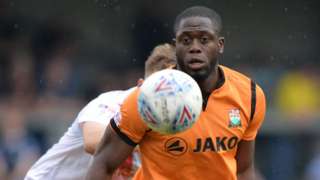 John Akinde in action for Barnet