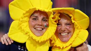 Welsh fans at Australia match