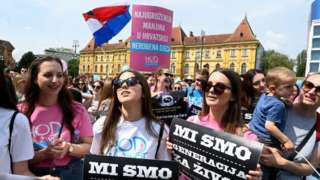 Image from the protest on Saturday