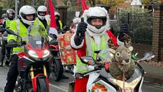 Bikers on the Reading Toy Run 2022