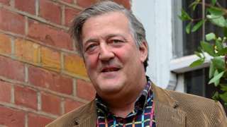 Actor Stephen Fry at a ceremony