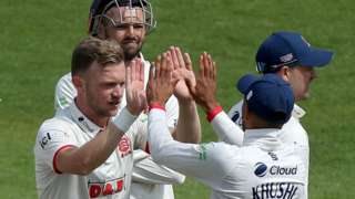Essex's Sam Cook takes a wicket