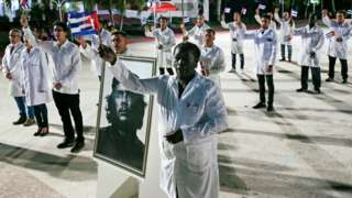 Cuban medical staff in Turkey