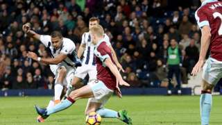 Salomon Rondon's deflected strike completed Albion's 4-0 home win over Burnley on Monday night - their best Premier League win under Tony Pulis
