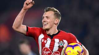 James Ward Prowse celebrates scoring forSouthampton