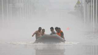 Deadly floods in Zhuozhou, Hebei province
