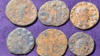 Roman coins unearthed during dig