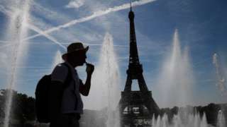 Man walks in Paris