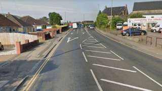 The collision happened on Nantgarw Road, in Caerphilly