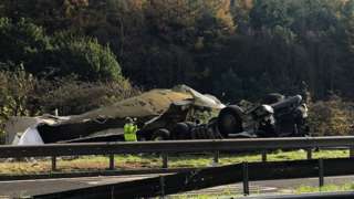M90 slip road accident