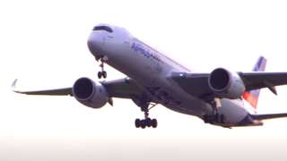 Airbus A350 on test flight