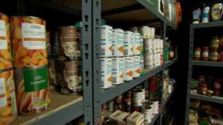 Food donated to the group