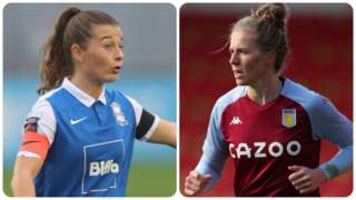 Birmingham's Christie Murray and Aston Villa's Natalie Haigh