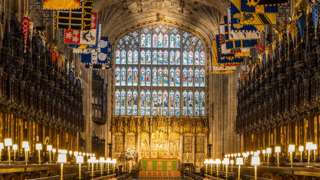 Inside St George's chapel, Windsor