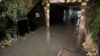 Flooded Church Hill Road, Thurmaston