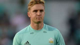Jason Roy returns to the dressing room after being dismissed against Hampshire