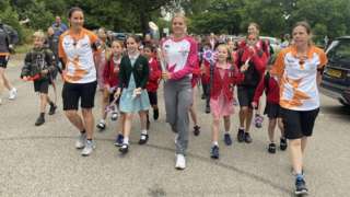 Baton Relay at Newlands Corner